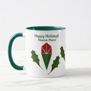 Personalisierter Name, Wunsch Rote Rosen und Stech Tasse