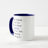 Personalisierter Name wurde nie als bester Autor g Tasse (Vorderseite Links)