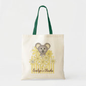 Personalisierter Name Yellow Niedlich Baby Koala K Tragetasche (Vorne)