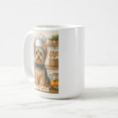 Personalisierter Name Yorkshire Terrier Hund Koch Kaffeetasse (Vorderseite Links)