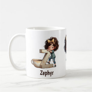 Personalisierter Name & Z Verschlafener Morgen Kar Kaffeetasse