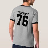 Personalisierter Name + Zahl-T - Shirt, Team-Vater T-Shirt (Rückseite)