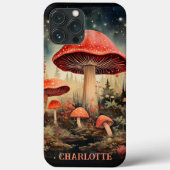 Personalisierter Name Zaubermagie Mushroom Case-Mate iPhone Hülle (Rückseite)