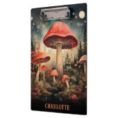 Personalisierter Name Zaubermagie Mushroom Klemmbrett (Links)