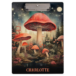 Personalisierter Name Zaubermagie Mushroom Klemmbrett