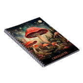 Personalisierter Name Zaubermagie Mushroom Notizblock (Rechte Seite)