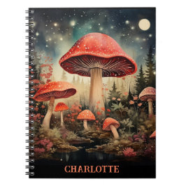 Personalisierter Name Zaubermagie Mushroom Notizblock
