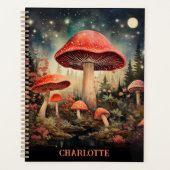 Personalisierter Name Zaubermagie Mushroom Planer (Vorderseite)
