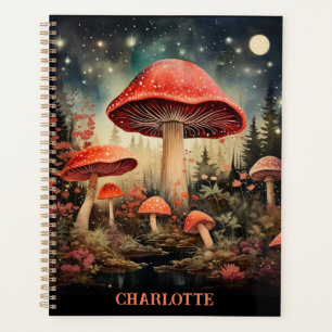 Personalisierter Name Zaubermagie Mushroom Planer