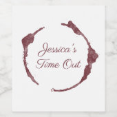 Personalisierter Name Zeit für den Weinstock Weinetikett (Einzelnes Label)