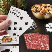 Personalisierter Name Ziegelrot Spielkarten (In Situ)