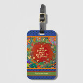 Personalisierter Name Zitat Blumenkohl Individuell Gepäckanhänger (Vorderseite Vertikal)