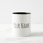 Personalisierter Name Zweifarbige Tasse (Mittel)