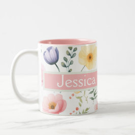 Personalisierter Name Zweifarbige Tasse