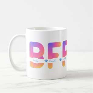 Personalisierter Namen BFF Becher Kaffeetasse