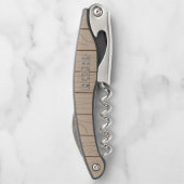 Personalisierter Namens-Korkenzieher Stylischer We Kellnermesser (Rückseite)