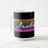Personalisierter Namensbecher | Irisierender Glase Kaffeetasse (Vorderseite Links)