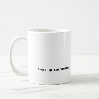 Personalisierter Namensbecher – Minimales Valentin Kaffeetasse