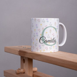 Personalisierter Namensbecher mit Initiale Zweifarbige Tasse