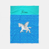 Personalisierter Namensblauer griechischer Fleecedecke (Vorderseite)