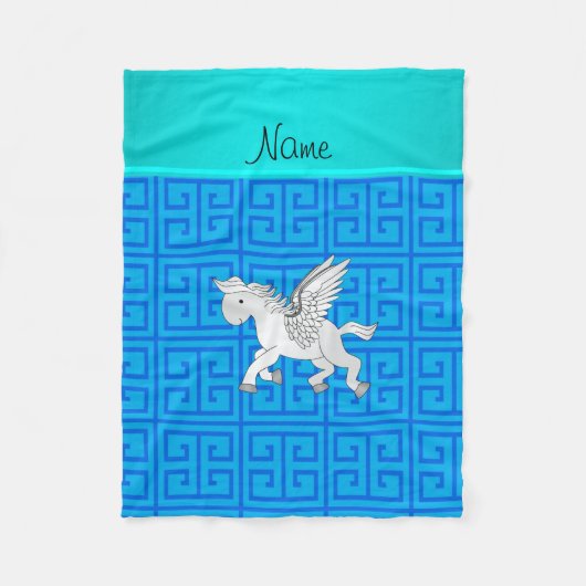 Personalisierter Namensblauer griechischer Fleecedecke (Vorderseite)