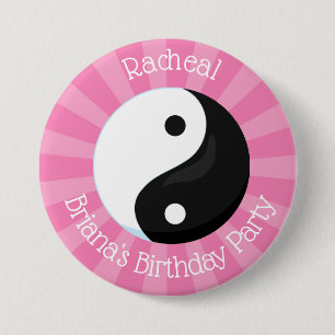 Personalisierter Namensbutton Karate-Party für ein Button