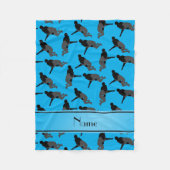 Personalisierter Namenshimmelblau-Wrestling Fleecedecke (Vorderseite)