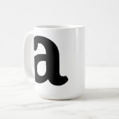 Personalisierter Namensinitial Buchstabe Stylisch Kaffeetasse (Vorderseite Links)