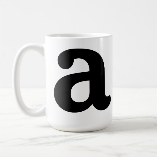 Personalisierter Namensinitial Buchstabe Stylisch Kaffeetasse (Links)