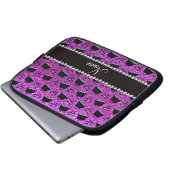 Personalisierter Namenslila Laptopschutzhülle (Vorne Knopf)