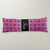 Personalisierter Namenslila Seitenschläferkissen (Rückseite)