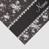 Personalisierter NamensLilienschwarz-Glitter Seidenpapier (Ausschnitt)