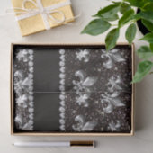 Personalisierter NamensLilienschwarz-Glitter Seidenpapier (Geschenk)