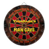 Personalisierter Namensmann-HöhleDartboard Dartscheibe (vorne)
