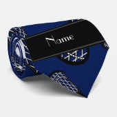 Personalisierter Namensmarineblau Lacrosse Krawatte (Gerollt)