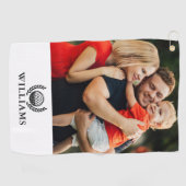 Personalisierter Namensmonogramm-Foto Golfhandtuch (Horizontal)
