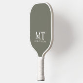 Personalisierter Namensmonogramm Karomuster Pickleball Schläger (Links)