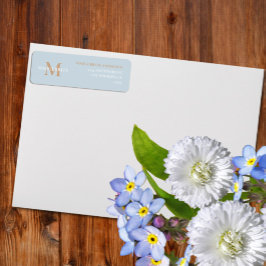 Personalisierter Namensmonogramm-Rücksendeadresse