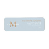 Personalisierter Namensmonogramm-Rücksendeadresse (Vorne)