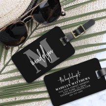 Personalisierter Namensmonogramm Schwarz