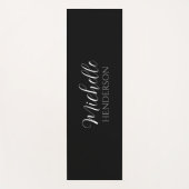 Personalisierter Namensmonogramm Schwarz Yogamatte (Vorderseite)