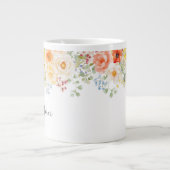 Personalisierter Namensmonogramm-Wasserfarbe Sonni Jumbo-Tasse (Vorderseite)