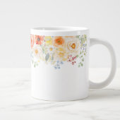 Personalisierter Namensmonogramm-Wasserfarbe Sonni Jumbo-Tasse (Rechts)