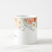 Personalisierter Namensmonogramm-Wasserfarben-Sonn Kaffeetasse (Mittel)