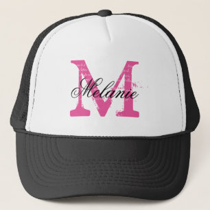 Personalisierter Namensmonogrammhut für wedding Truckerkappe