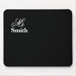 Personalisierter Namensmr black Mousepad