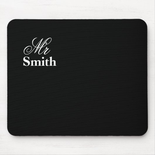 Personalisierter Namensmr black Mousepad (Vorne)