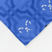 Personalisierter Namensnussknacker blaues Fleecedecke (Ecke)