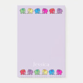 Personalisierter Namensregenbogen farbige Post-it Klebezettel (Vorderseite)