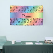 Personalisierter Namensregenbogen-Musiknoten Banner (Messeveranstaltung)
